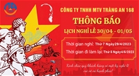 Thông báo nghỉ lễ 30/4 - 1/5/2023